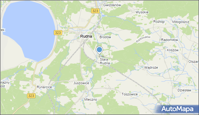 mapa Stara Rudna, Stara Rudna na mapie Targeo